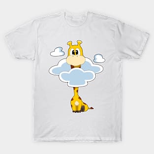 Giraffe with Clouds T-Shirt